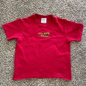 red baby tee